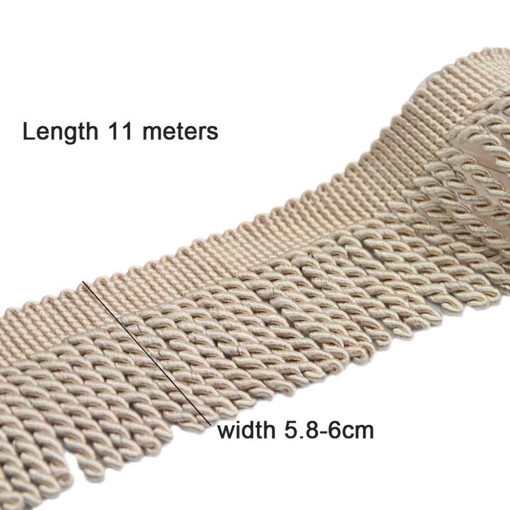 11M Polyester Fringe Lace Fabric Trim Craft Supplies Gold Fringe Trim Lace Trim Ribbon  Latin Dress