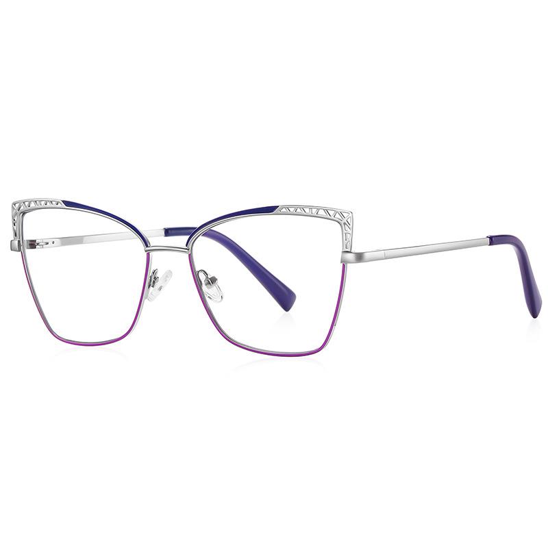 New Style Fashionable Cat-eye Hollow-out Design Anti-blue Light Glasses