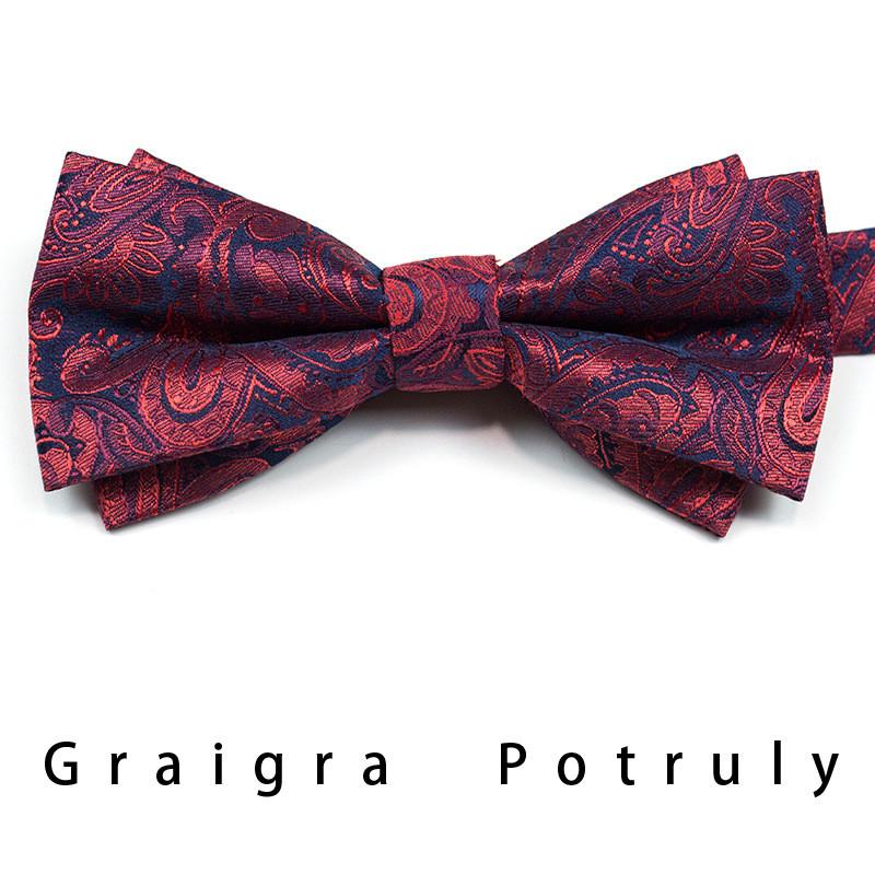 

Мужской набор: галстук-бабочка и нагрудный платок, цветочный узор, классический стиль, для формальной одежды Bow tie 3