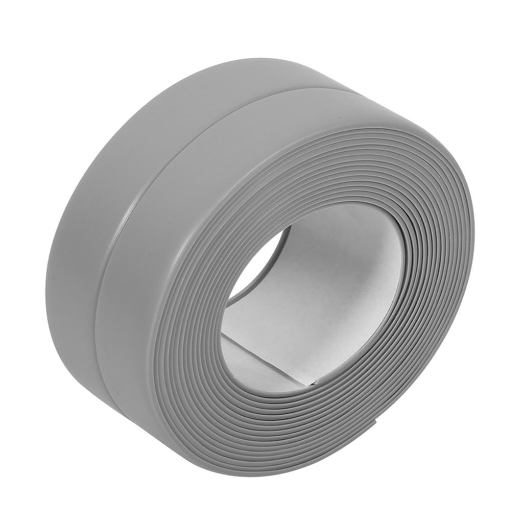 Selvklebende tetningslist for bad og vegg Vaskekumkantlist Kjøkken (#3 Grå 38mm x 3.2m)
