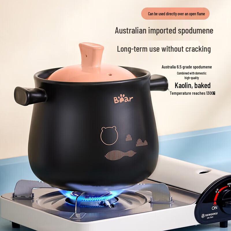 Bear 4.5L High-Temperature Spodumene Clay Pot