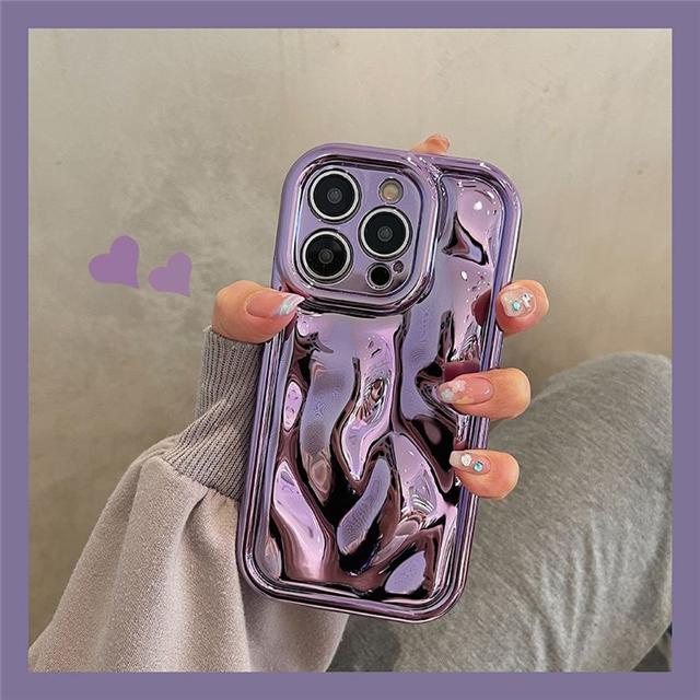 For iPhone 15 Pro Max Luxury 3D Meteorite Texture Plating Frame Phone Case For iPhone 11 12 13 14 16 Plus Soft Protective Cover