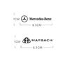 Car Badge Decals Auto Emblem Sticker Accessories For Mercedes Benz AMG Brabus Maybach Smart W204 GLC CLA GLK W205 W203 W206 W108 PA1