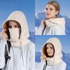 Winter Outdoor Warme Eltern-Kind-Mütze Herren- und Damen-Fahrrad-Ski-Überziehmütze Fleece-Nackenmaske Integrierte Mütze