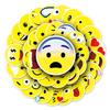 50 Smiley Face Stickers: Creative, Cute, Waterproof Decorations for Diaries, Luggage, and Cars