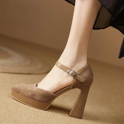 Damen Sommer Schuhe Stripper Schuhe für Frau 2024 Sandalen Abend Plateau Spitz Super Hoher Absatz Block Klobige Absätze