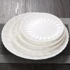 Chrysanthemum Ceramic Plate - Floral Shallow Round Plate for Snacks & Steak - Chinese Style
