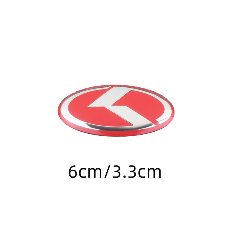 6x3.3cm Car Steering Wheel Center Emblem Badge Sticker for KIA Stinger Sportage KX3 Ceed K7 K5 K3 R Forte Rio Soul Accessories