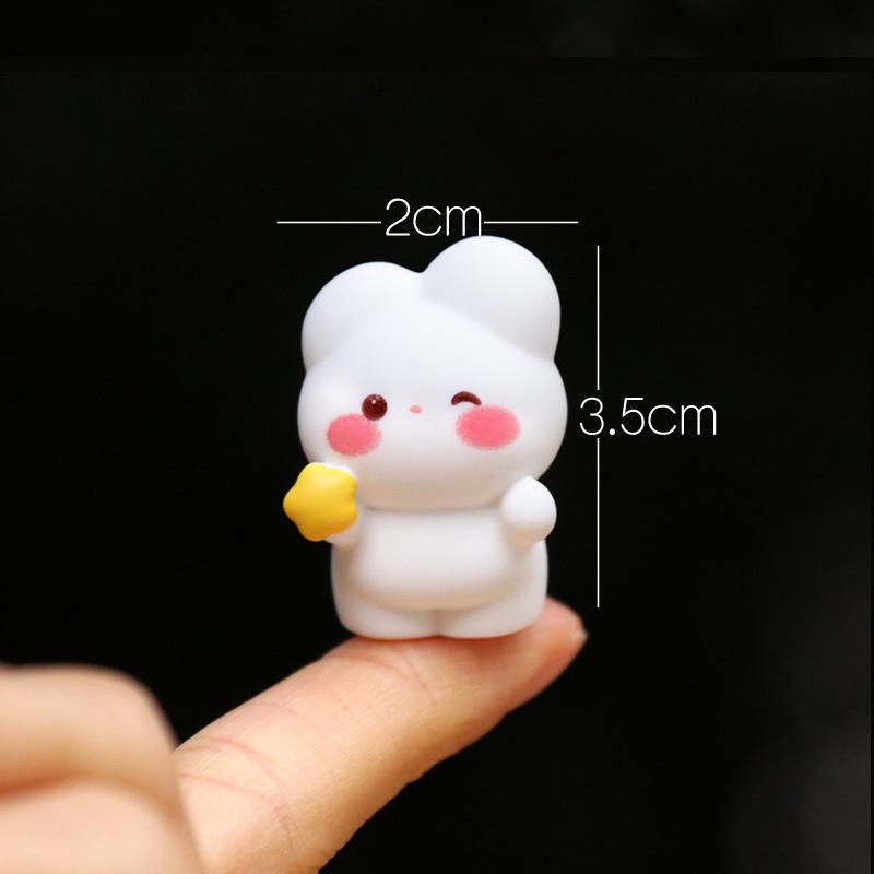 Adorable White Rabbit Figurine Blind Box - Cute Gift & Micro Landscape Decor