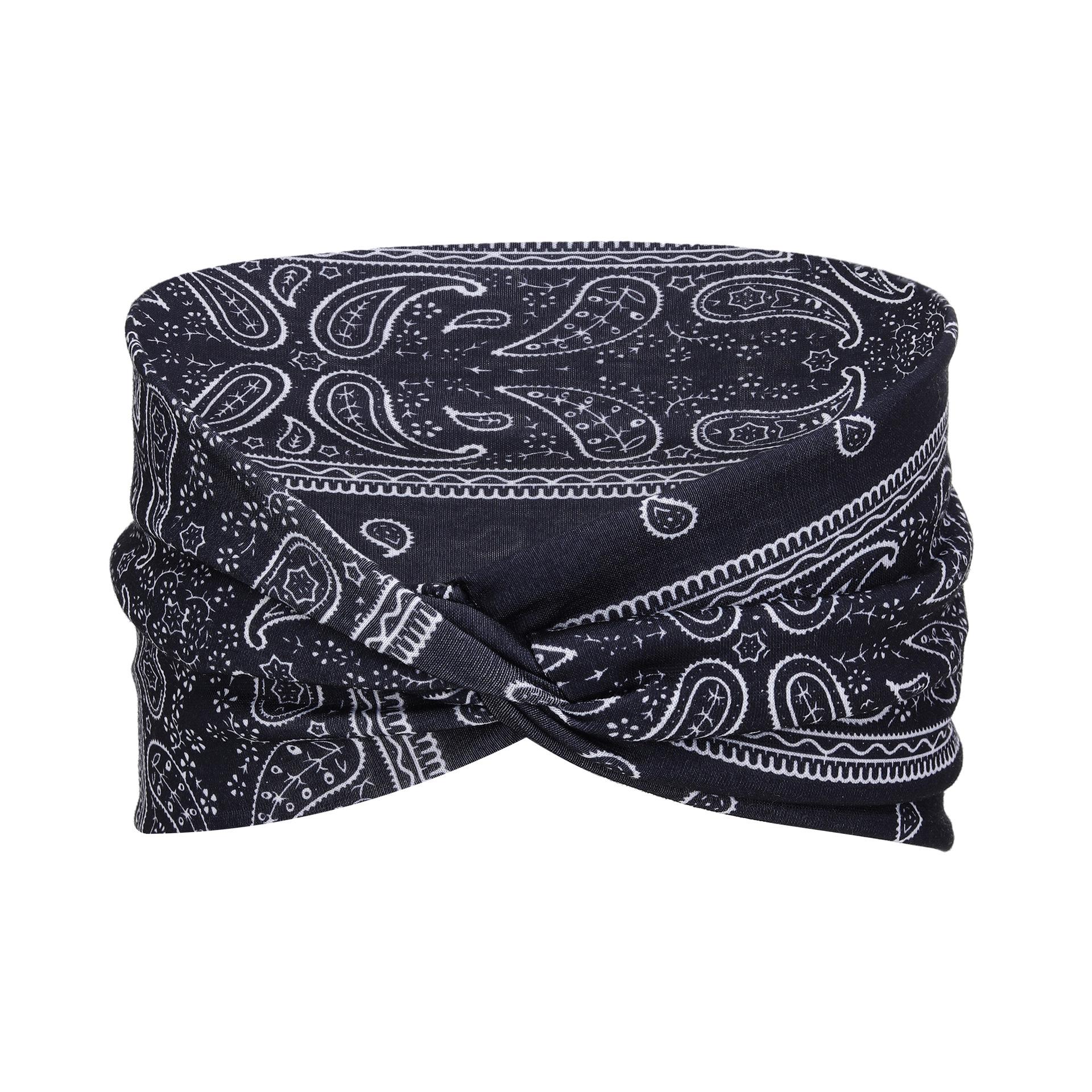Böhmisches Stirnband mit Kaschmir-Print für Damen: Sport, Laufen, Gesicht waschen, Make-up, Haargummi