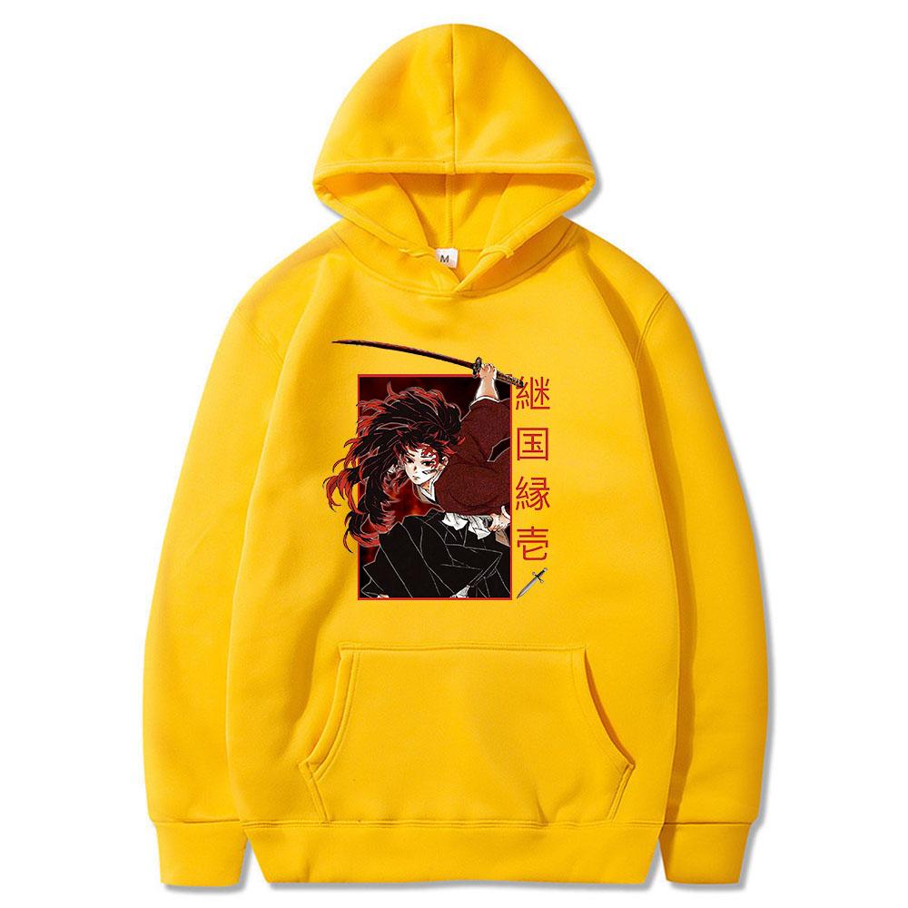 Cheap Anime Demon Slayer Yoriichi Tsugikuni Hoodies Men Sweatshirt