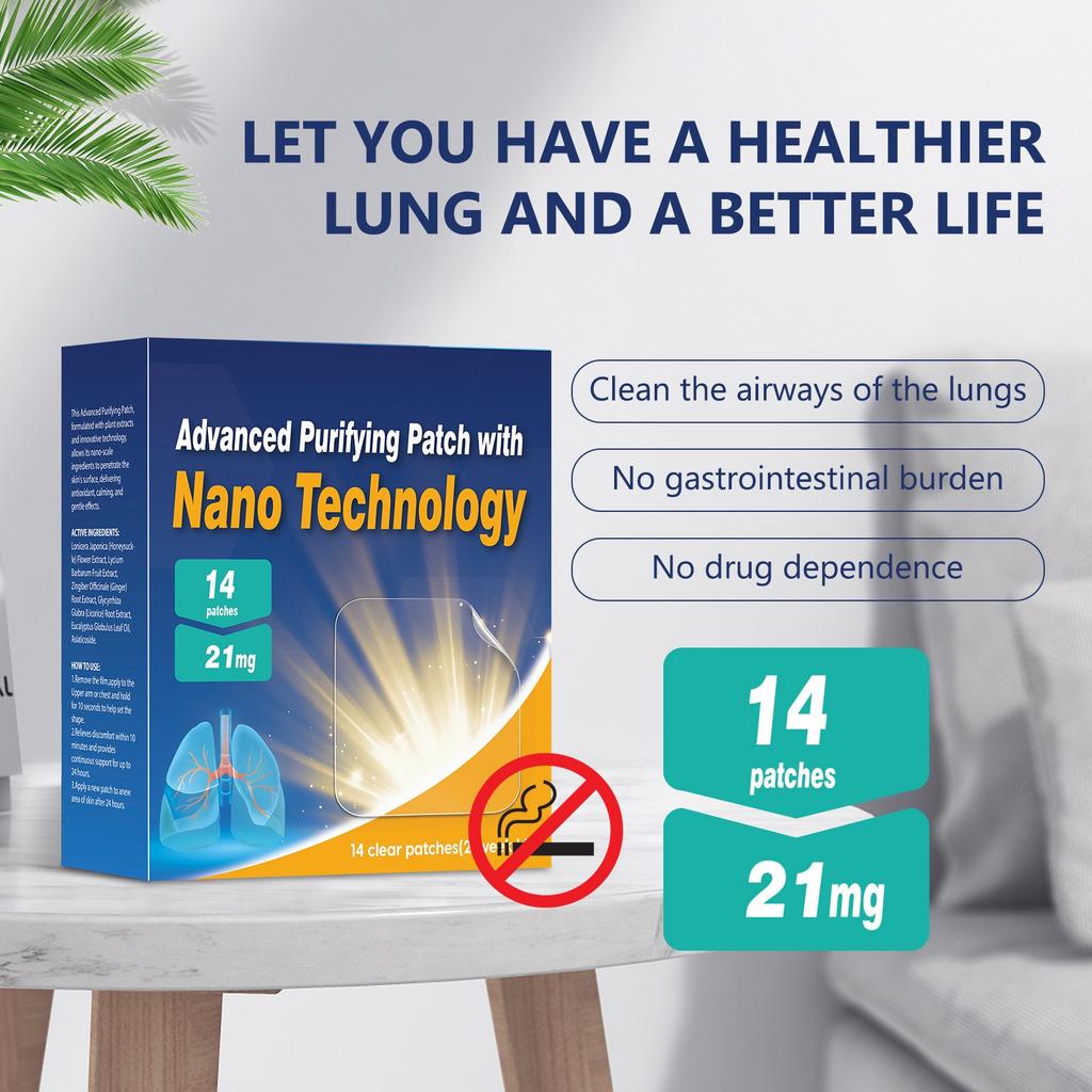 Helping Quit Patch, Easy & Effective -Stickers Helps Cleanse The Lungs And Soothe The Body (1 Box 14pc)
