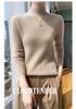 Half-High Collar Cashmere Slim Fit Knit Pullover Sweater for Fall/Winter