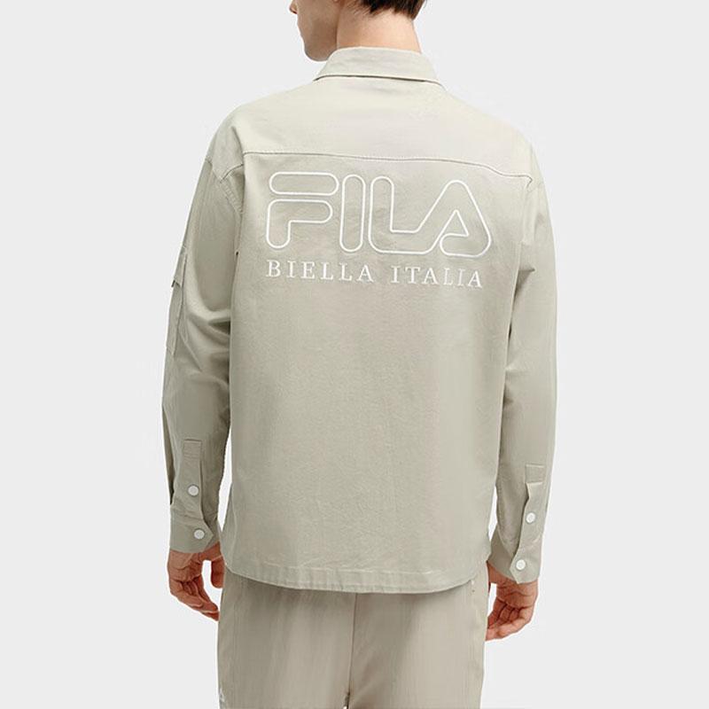 New FILA SS24 Shirt Men's Milk Coffee F11M419705F-DK