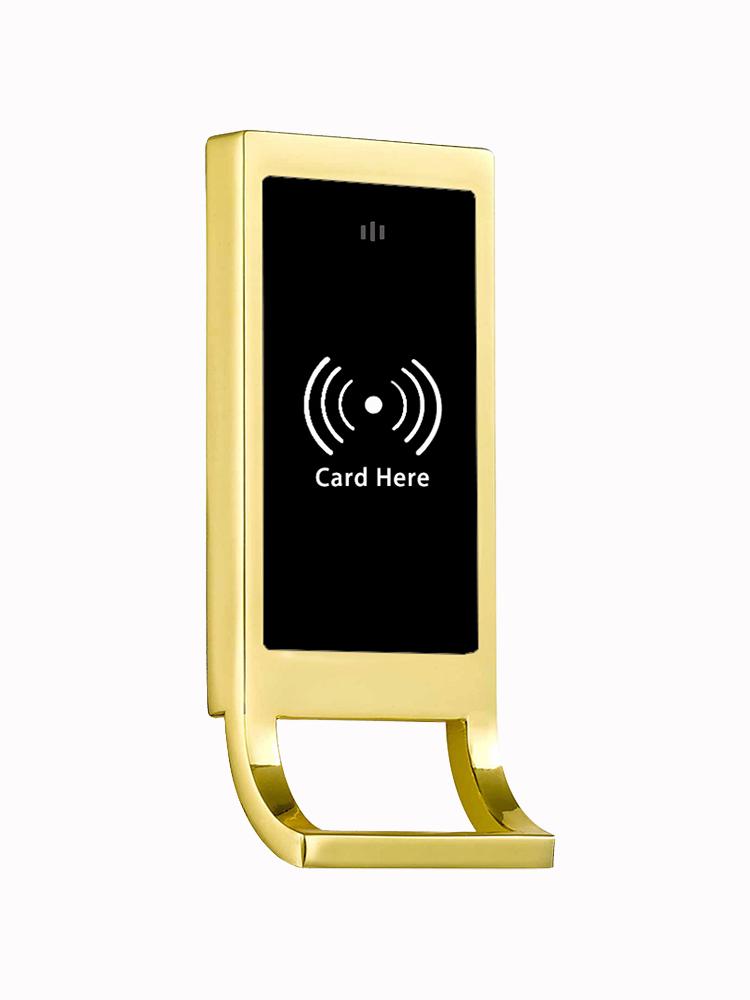 Co-reputation CD215 Electronic Gym Smart Locker Lock-Waterproof Polished Finish Public Mode RFID Cabinet Lock for Yoga (as the picture,Electronic Lock&Zinc Alloy)