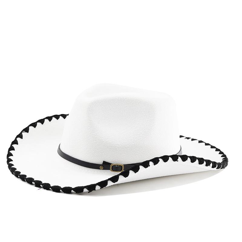 Woolen hat fall and winter hemming men's and women's jazz gift ancient fashion western cowboy hat