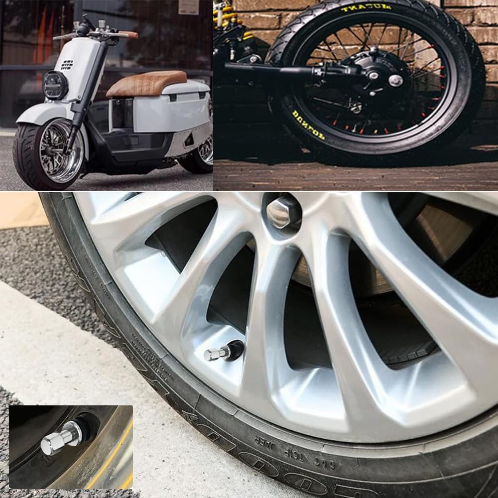 TR43E Wheel Inside Valve, Clamp-in Valve, 4 Pieces, Universal Tire Valve, For Inside Use,