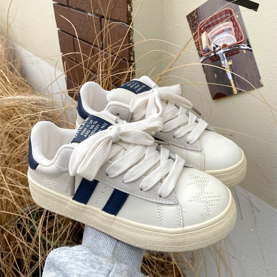 Spring New Little White Shoes Women's Versatile Student Board Shoes Niche Retro Casual Platform Sports