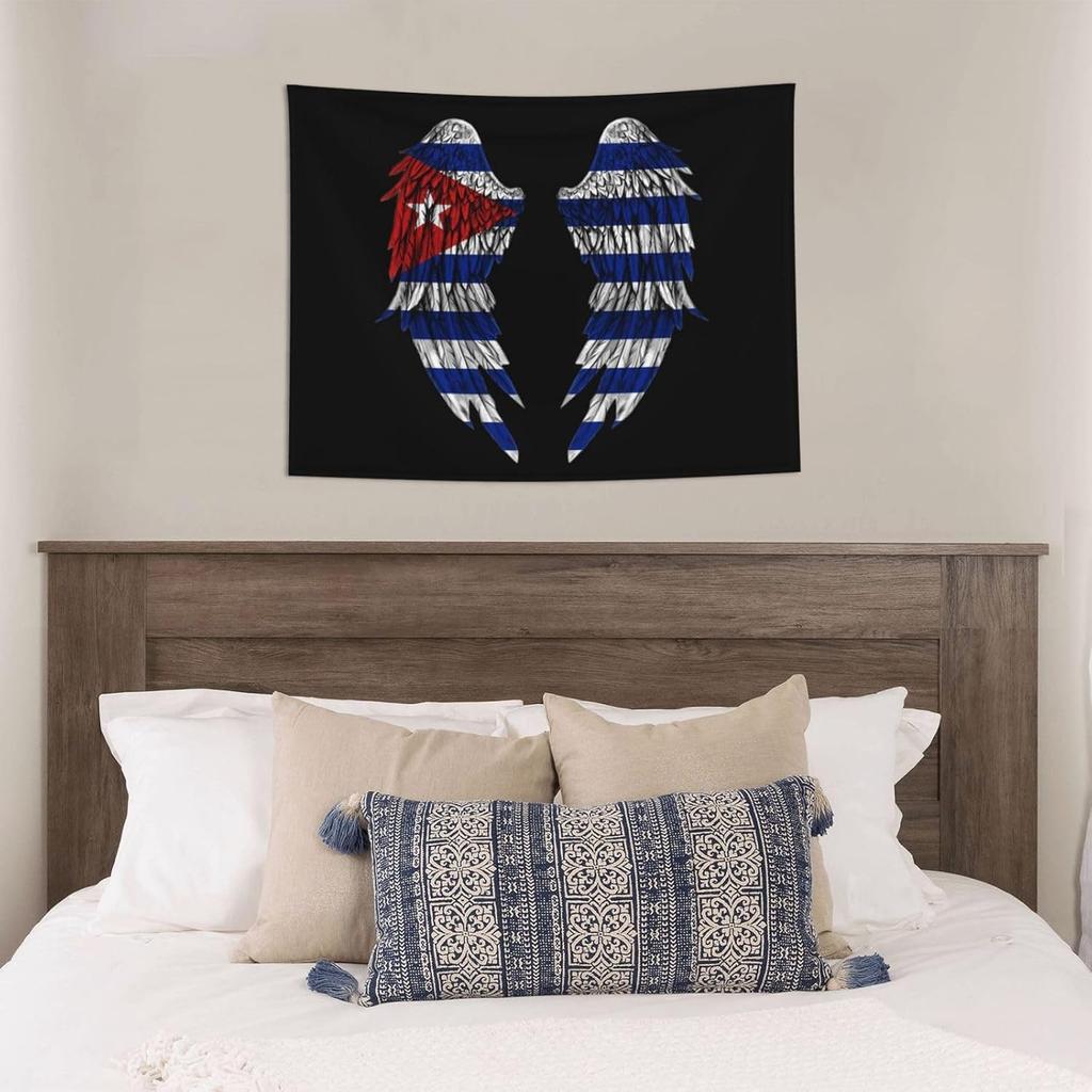 Patriotic American Flag Wings Tapestry Polyester Wall Art Decor USA Theme Home Decor Man Cave Bedroom Living Room Unique Gift Id