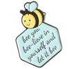 Letters Printed Brooch Backpack Denim Children Pins Badge Jewelries Gift Kid Cute Bees Personalized Pin Funny Brooches