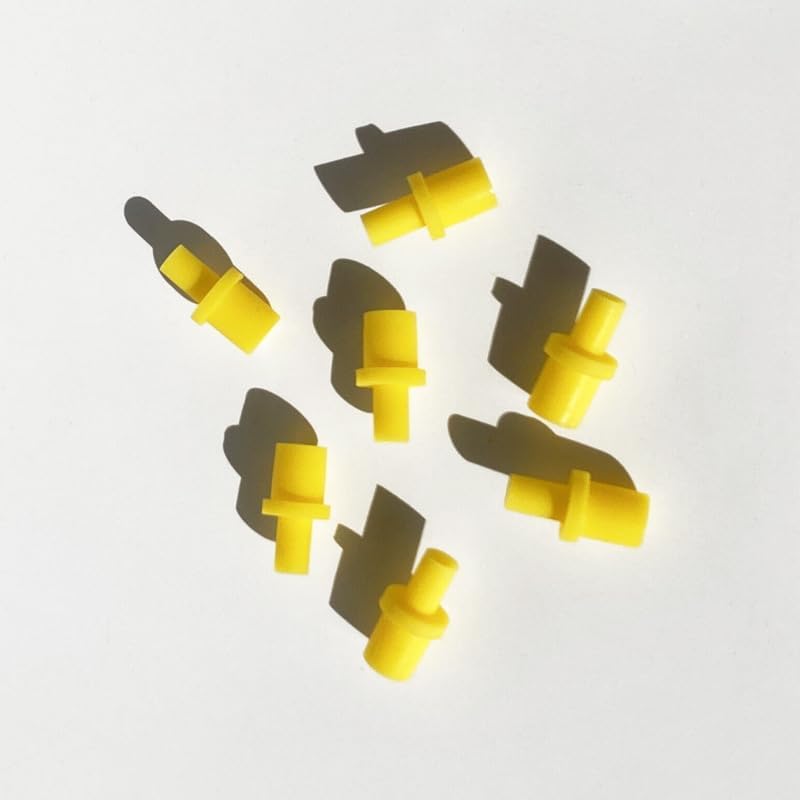 5 Pack Printhead Cleaning Kit Syringe Nozzle Connector Converter 4mm Yellow Rubber Adapter for Epson Ecotank HP Brother Inkjet Printer Cleaning