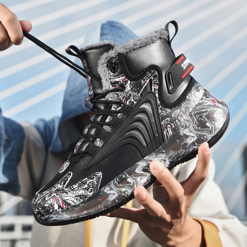 Pánské boty 2024 Nové Zimní Pantofle Teplé Pánské Boty Vodotěsné Protiskluzové Plyšové tenisky Pánské tenisky Boty Pánské tenisky Zima