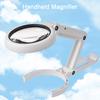 5X 11X Magnifying Glass Dual Use Table Lamp Super Bright Stand Non Slip Hand Held 8 LED Magnifier