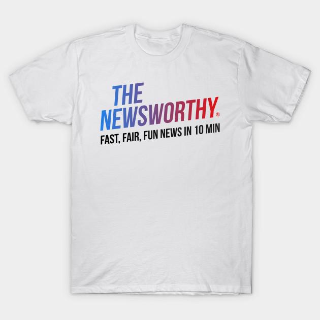 

Men Black Print T-shirt The Newsworthy Blue Logo No-Cut Transfer Paper Print Cotton Tshirt 4XL білий