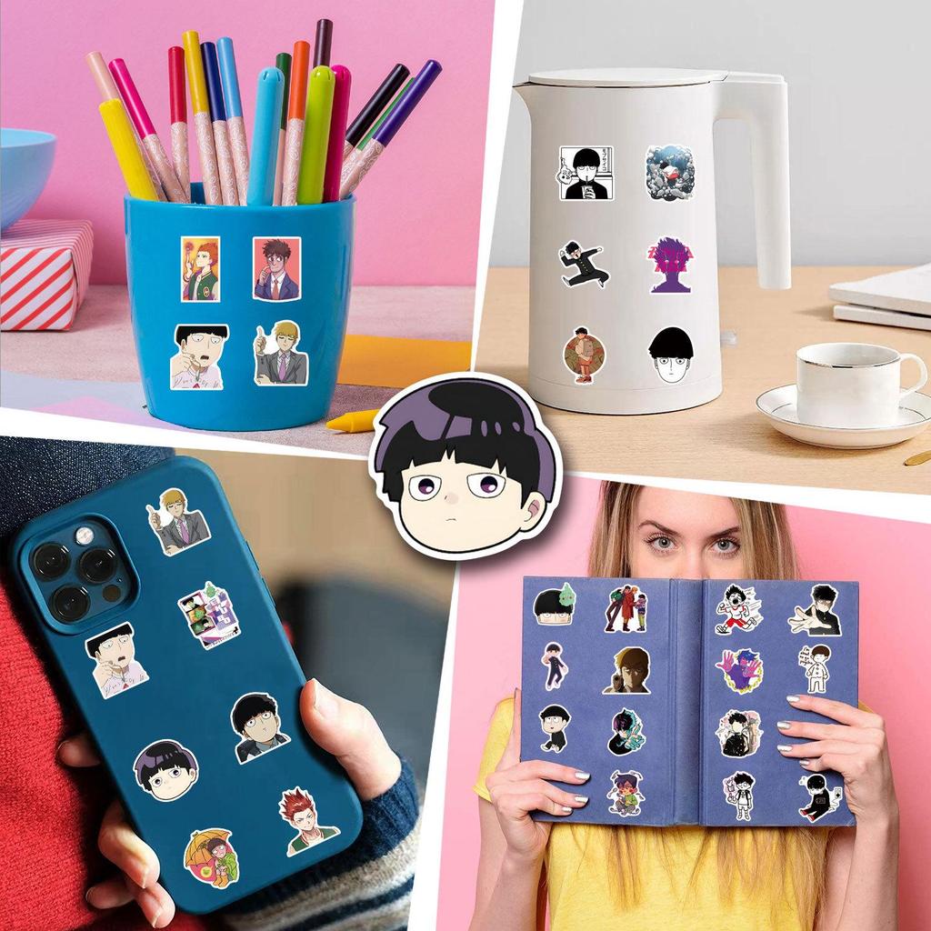55 Mob Psycho 100 Manga Cartoon Stickers - Waterproof DIY Decals
