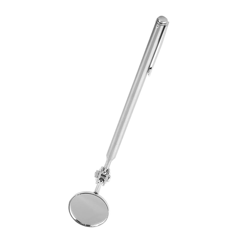 Car Telescopic Inspection Mirror Extending Detection Round Lens Hand Tool 30*600mm Pen Clip