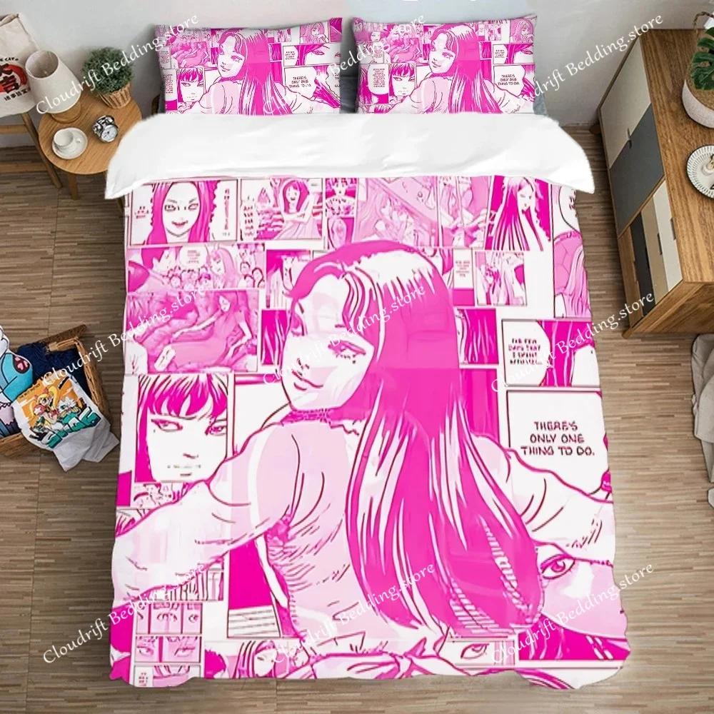 Duvet Covers Bedding Set Double Size Tomie Bed Linen Sets Fashion Quilt Cover Set Pillowcase Art Comforter Queen Home Textile026
