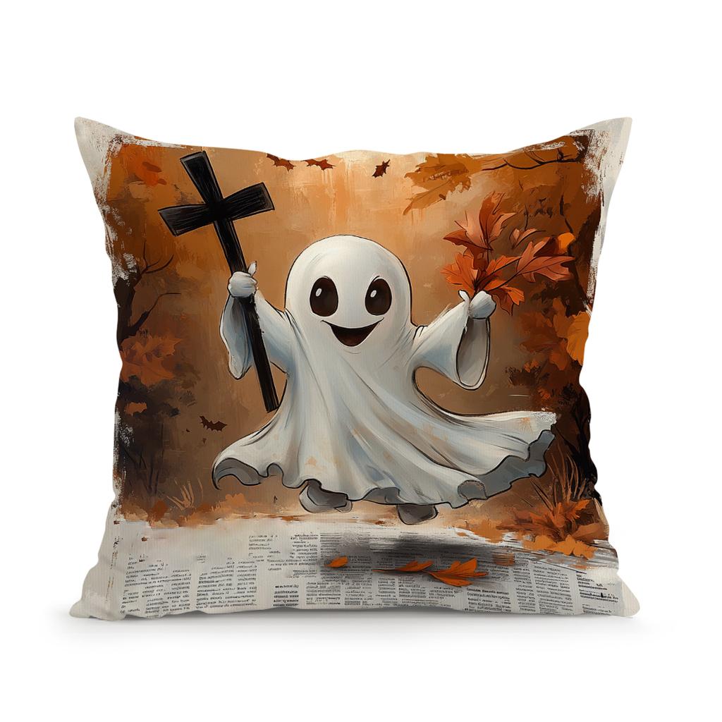 Retro Halloween Cushions Pillowcase Polyester Cushion Cover Throw Pillow Sofa Decoration Pillowcover Home Room Decor