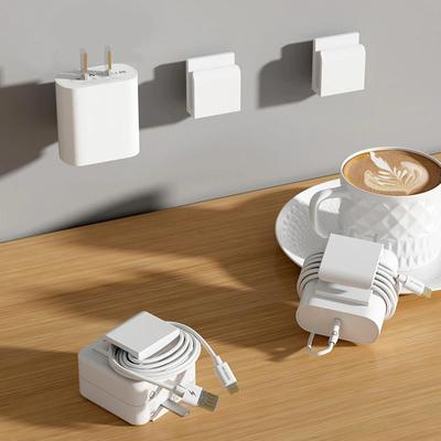 1/5/10 Pairs Multifunctional Hook Self Adhesive Wall Mounted Punch-Free Hook Phone Charging Plug Organizer Remote Control Holder