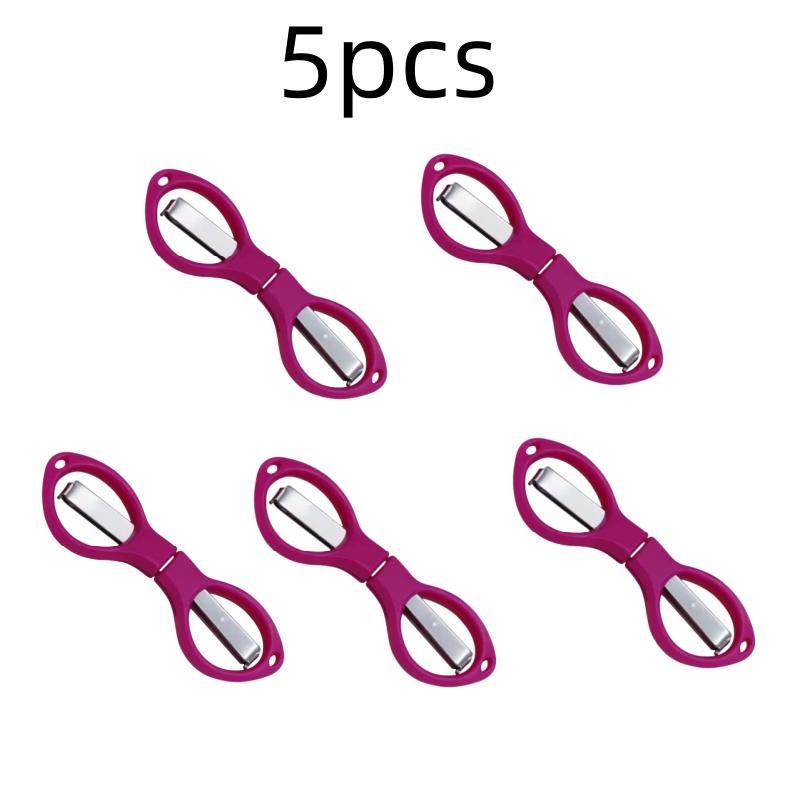 Simple Portable Folding Scissors Solid Color Glasses Shape Paper Cutters Students Handmade DIY Tools School Office Supplies