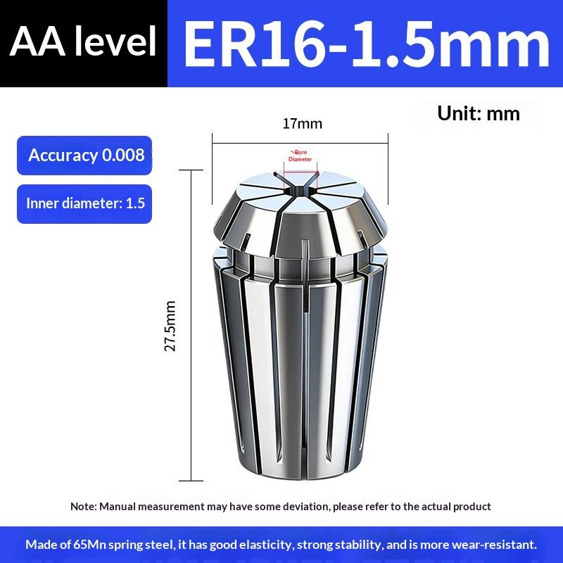 Er11 Er16 Er Spring Collet Chuck 0.005Mm Accuracy 0.008Mm For Cnc Milling Tool Holder Engraving Machine Spindle