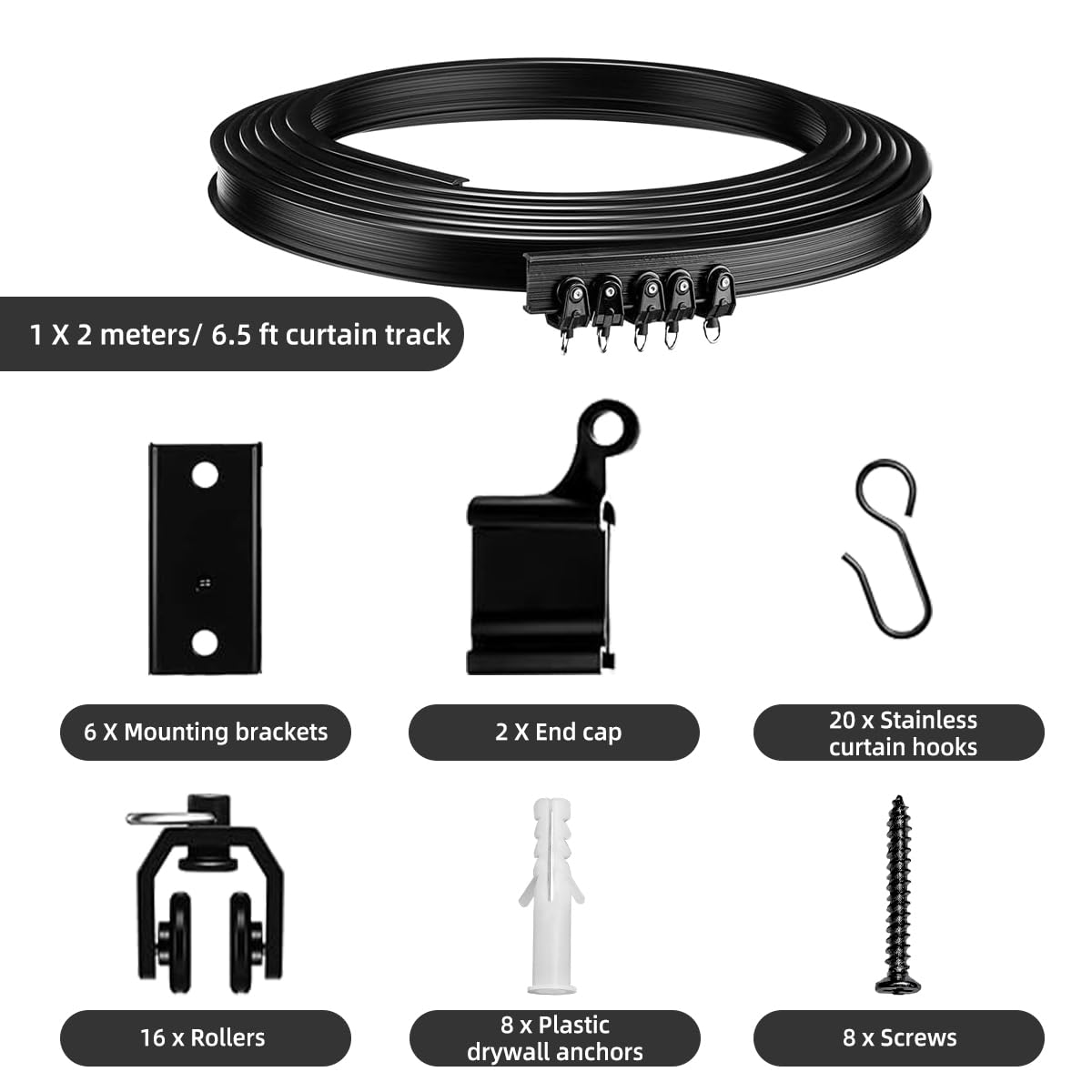 Bendable Ceiling Curtain Track,Ceiling Mount for Curtain Rail with Track Curtain System Room Divider,Ceiling Track for Curtains