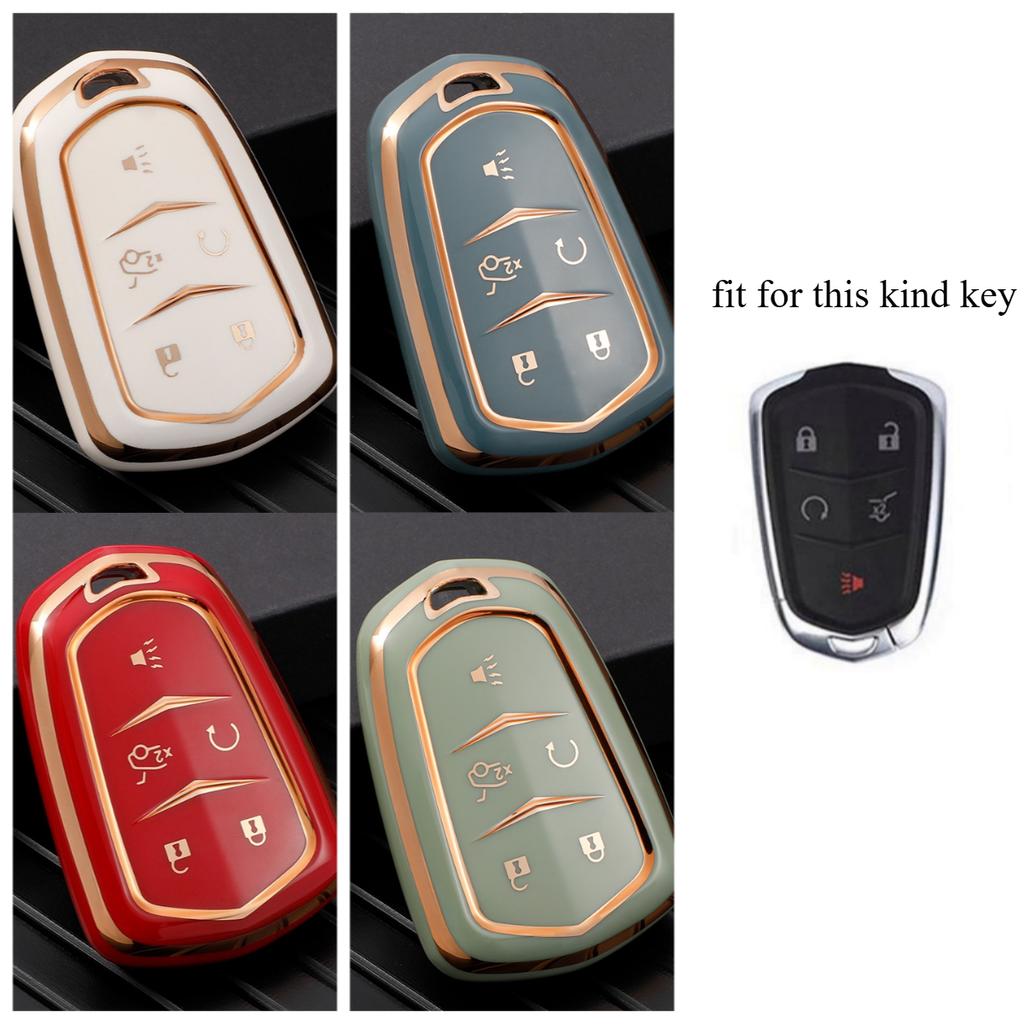 TPU Car Smart Key Cover Case For Cadillac ATS CT6 CTS DTS XT5 Escalade ESV SRX STS XTS ELR 2014 - 2018 Key Fob Bag