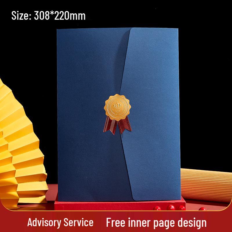 Honor Certificate Cover: A4 European Tri-fold for Outstanding Students