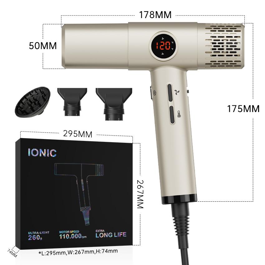 

New High-speed Hair Dryer with Constant Temperature and High Wind Power EU/220V шампанского