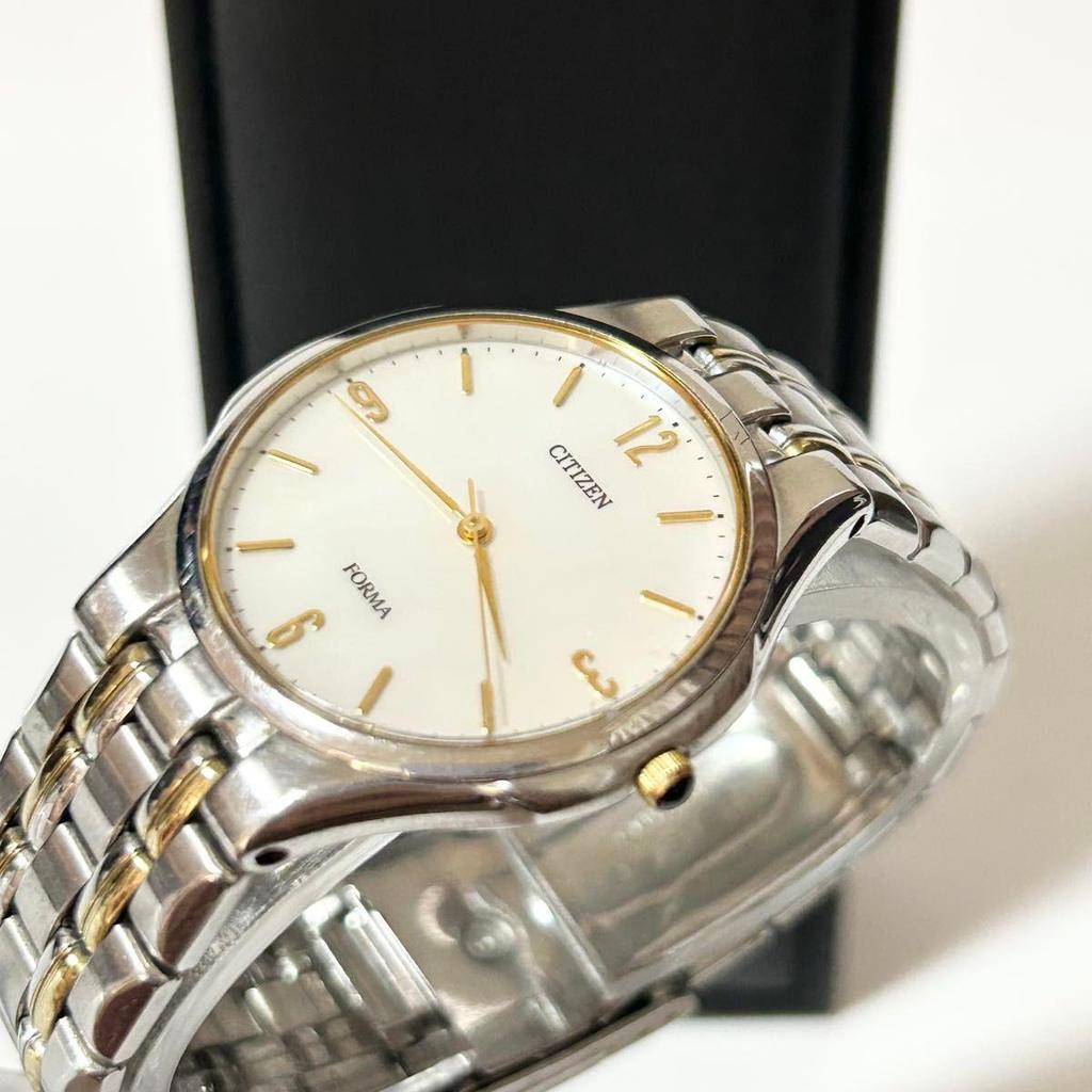 Used CITIZEN Citizen Forma 4634-K18094 Quartz QZ White Dial Men's Watch