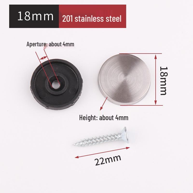 Decorative Acrylic Nail Cap for Glass, Mirror, and Stainless Steel Fixings
