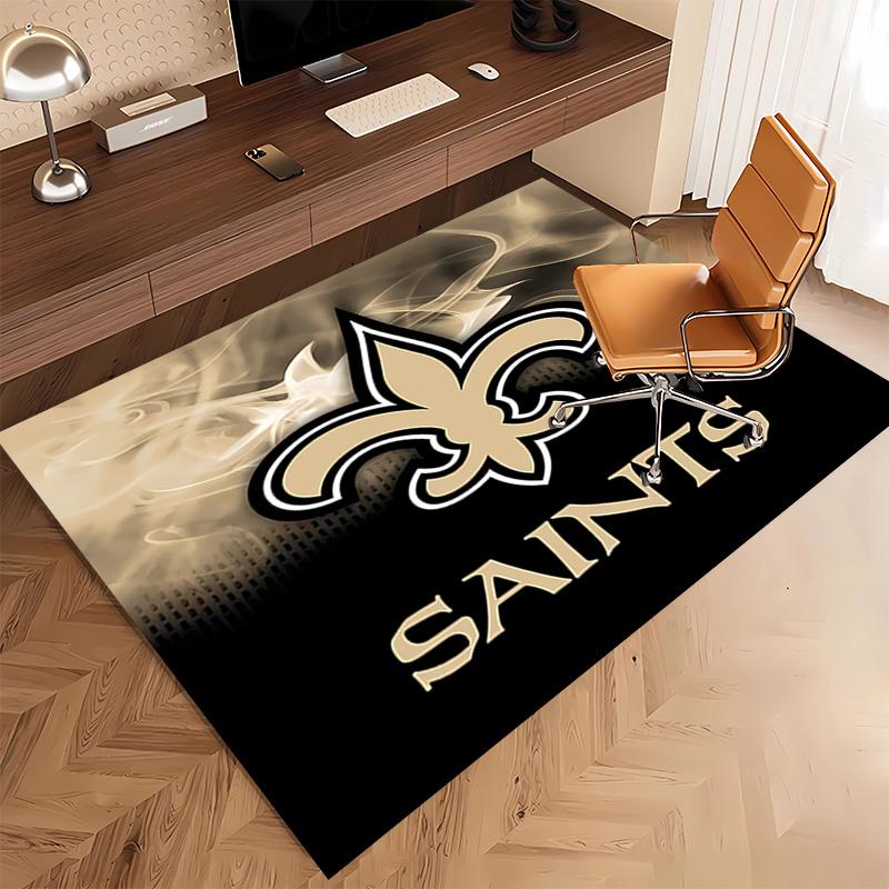 New Orleans Saints logo Print Area Rug - Soft,Washable Non-Slip Indoor Mat,Living Room,Home Office Decorative Rug