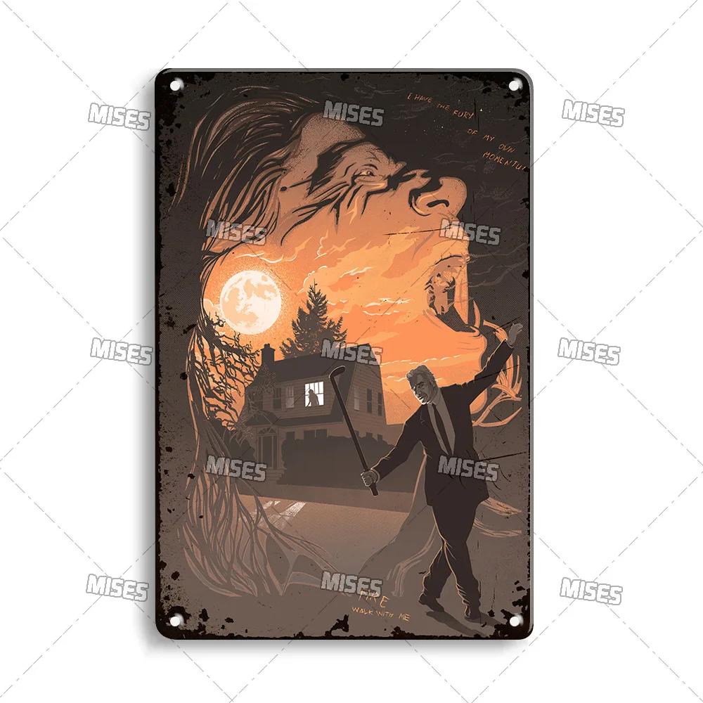 MISES Twin Peaks Classic TV Metal Sign Rusty Metal Poster Man Cave Garage Club Industrial Decor Decorative Plate Metal Plaque