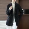 100% Wool Women Jacket TIDENOVEL Autumn Wool Blazer Handmade Suit Jacket Winter Warm Wool Coat