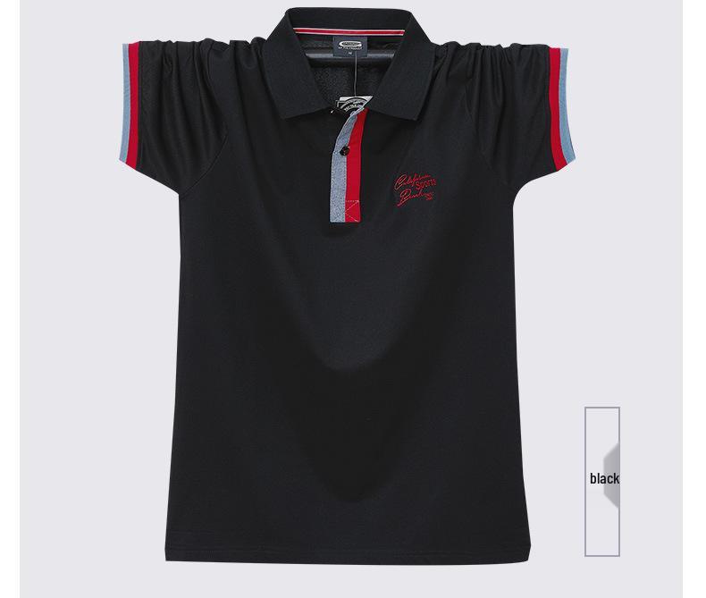 2026 Plus Size Men's Short Sleeve Polo Shirt - Summer Business Casual Lapel Design.