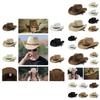 Adjustable Western Cowboy Straw Hat For Women Perfect For Outdoor Beach Activities With Sun Protection And Stylish Brim