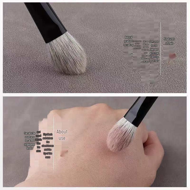 Bamboo Fendou Large Peach Heart Makeup Brush Set with Soft Bristles - Includes Eyeshadow, Base, Highlighter, and Blush Brushes