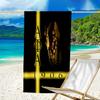 proof beach towel with a Alpha Phi Alpha logo pattern - soft,absorbent,quick-drying,machine washable - perfect for swimming,camping,bathing