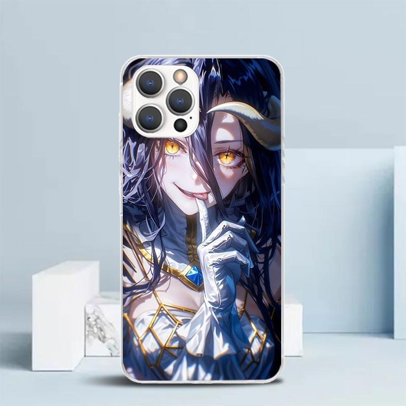

Albedo Overlord Аніме М який чохол для iPhone 16 17 Air 15 14 Pro Max 16E Чохол для телефону 13 Mini 12 11 7 SE 8 З принтом Підходить для чохлів iPhone 16 Pro Max