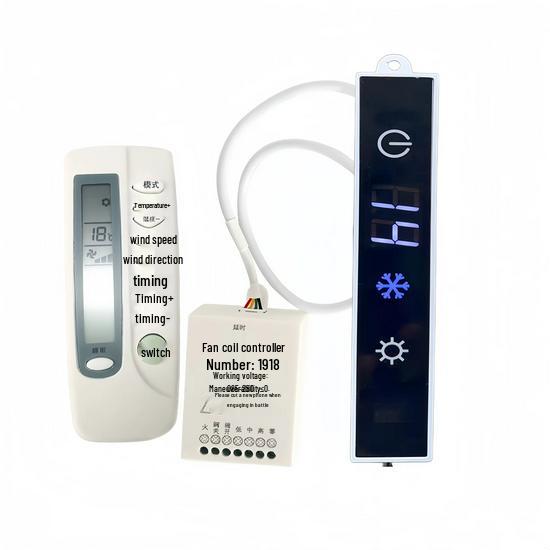 Wireless Hotel Thermostat & Fan Coil Controller with Remote Three-Speed Switch